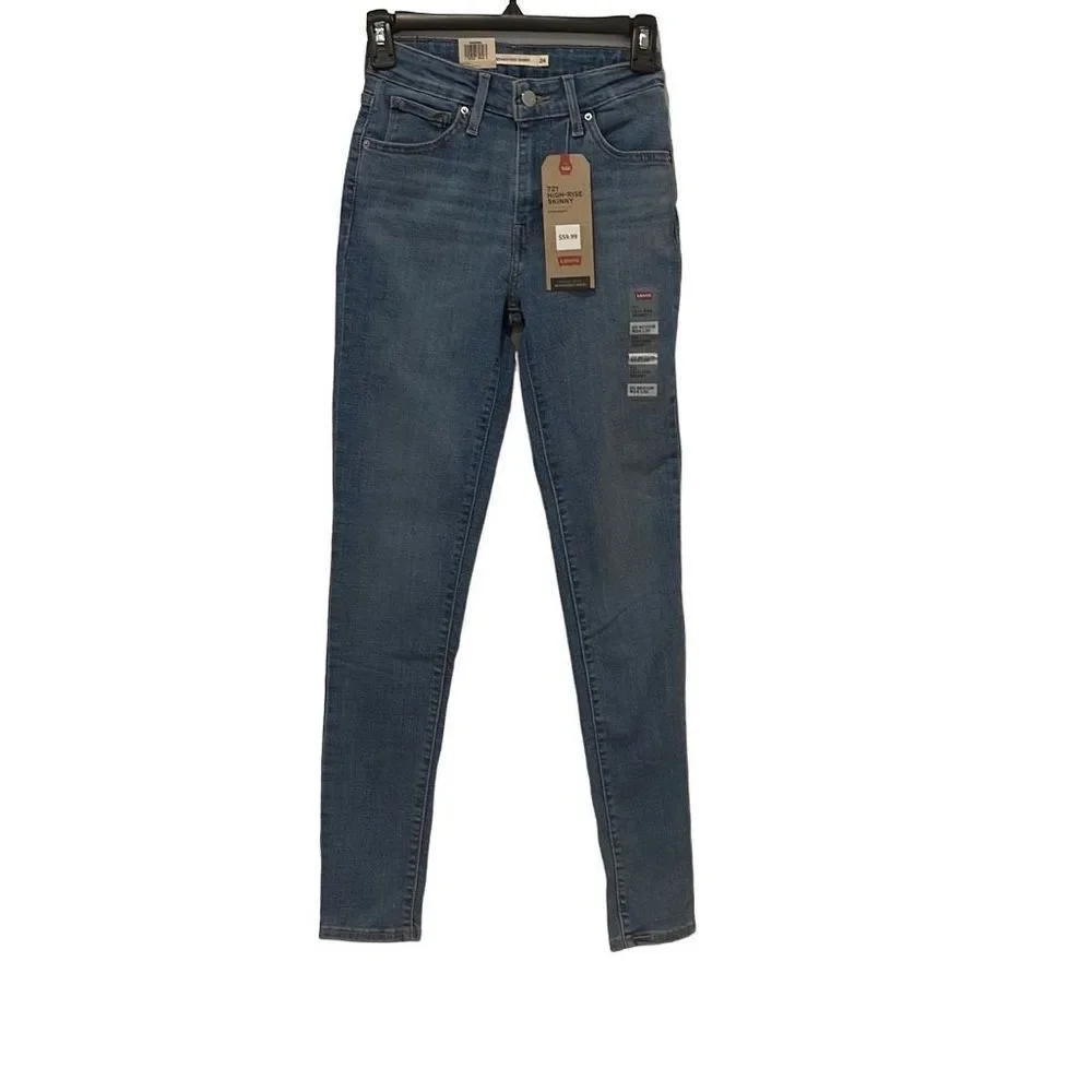 LEVE’S 721 HIGH RISE SKINNY WOMEN'S JEANS W24 / L30. - Picture 1 of 16